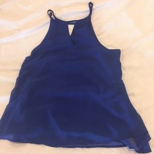 A blue silk sheer top by Mine